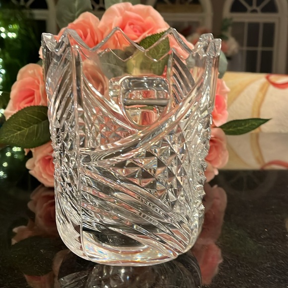 VTG Bohemia Czech 24% Lead Crystal 6-3/4" Ice Bucket - Picture 2 of 9